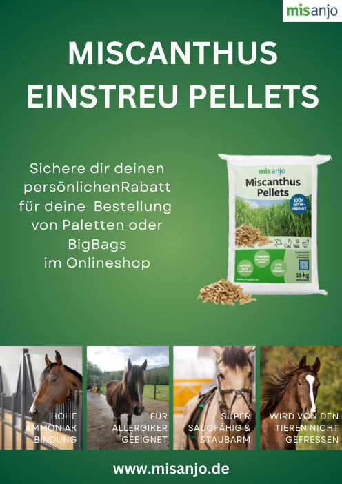 10% Rabatt auf Paletten/BigBags Miscanthus Pellets