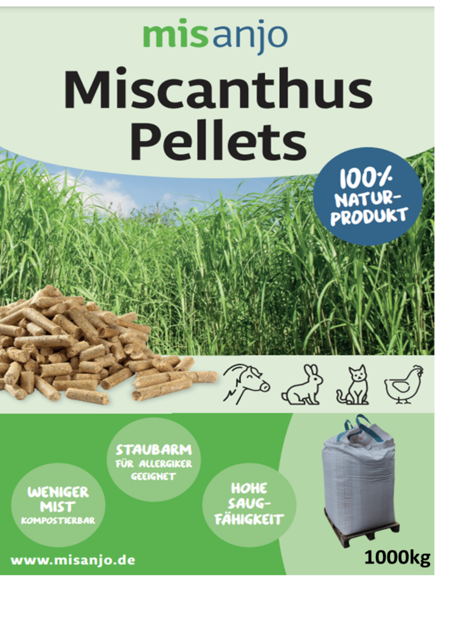 Miscanthus Pellets BigBag 1t