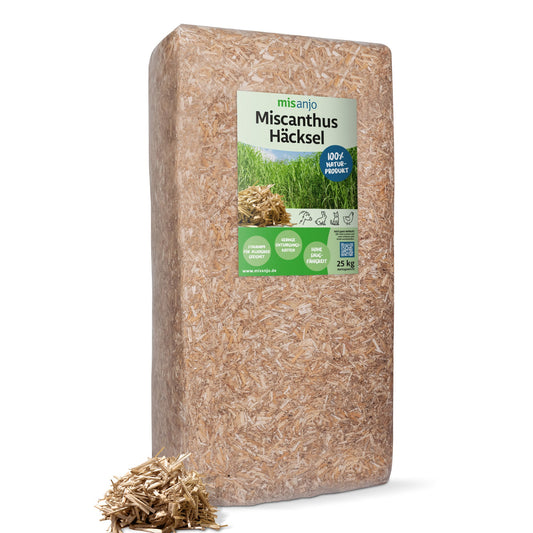 Miscanthus Häcksel 25 kg Naturprodukt von misanjo