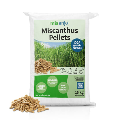 Miscanthus Pellets 15 kg Naturprodukt von misanjo